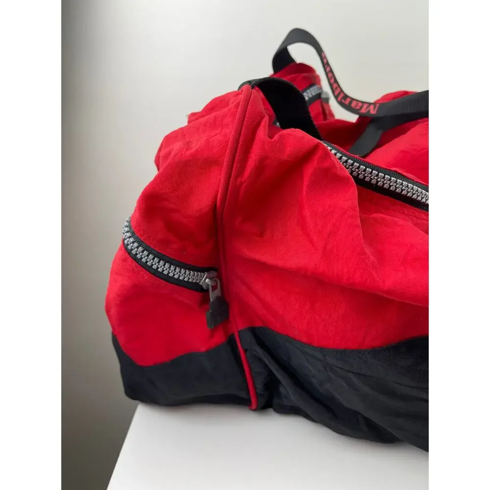 Vintage MARLBORO Red Black Duffle Bag Strap +Removable Backpack Memorabilia RARE